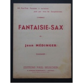MÉDINGER Jean Fantaisie Sax Saxophone Piano 1946