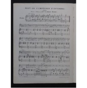 GARCIN DUFORT G. Peut on s'empêcher d'entendre Chant Piano ca1840