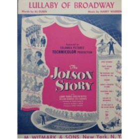WARREN Harry Lullaby Of Broadway Chant Piano 1935