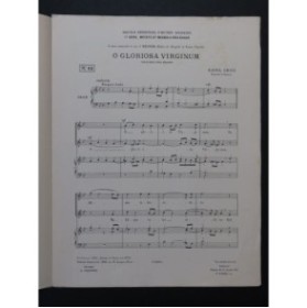 GRIGI Raoul O Gloriosa Virginum Chant Orgue 1913
