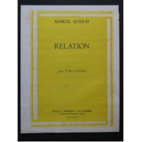 QUERAT Marcel Relation Tuba Piano 1971