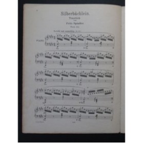 SPINDLER Fritz Silverbächlein Piano