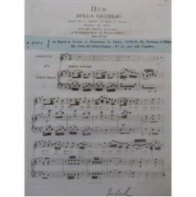 PAER Ferdinando Griselda No 2 Chant Piano ca1820