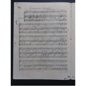 Feuille de Terpsichore 11e Année 2 Pièces Chant Harpe ca1795