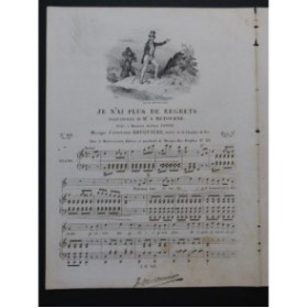 BRUGUIÈRE Édouard Je n'ai plus de regrets Chant Piano ca1830