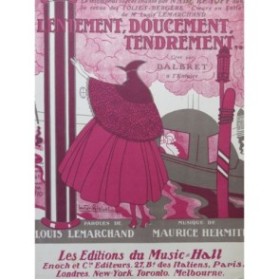 HERMITE Maurice Lentement Doucement Tendrement Chant Piano 1924