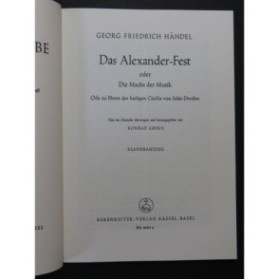 HAENDEL G. F. Das Alexander Fest Chant Piano