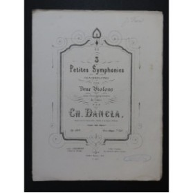 DANCLA Charles Petite Symphonie No 3 Piano 2 Violons 1870