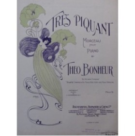 BONHEUR Théo Très Piquant Piano 1904