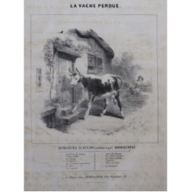 SCUDO P. La Vache Perdue Chant Piano ca1840