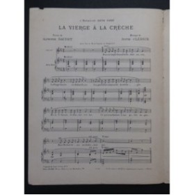CLÉRICE Justin La Vierge à la Crèche Chant Piano 1905