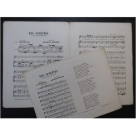 HUBANS Charles Les Lunettes Chant Piano ca1870