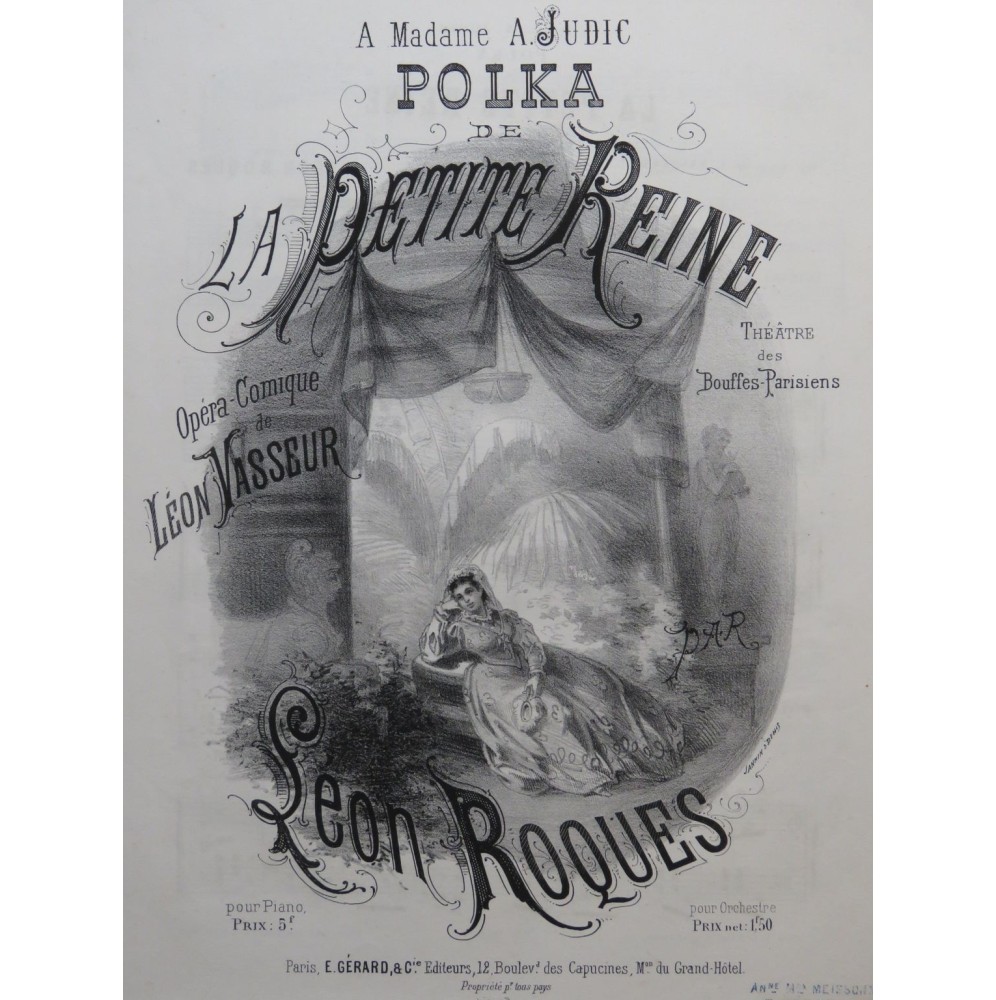 ROQUES Léon La Petite Reine Piano ca1875