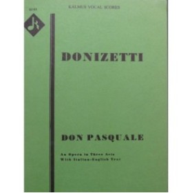 DONIZETTI Gaetano Don Pasquale Opéra Chant Piano 1969