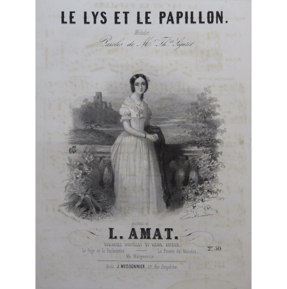 AMAT Léopold Le Lys et le Papillon Chant Piano ca1845