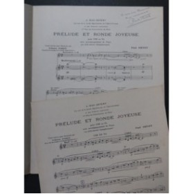 FIÉVET Paul Prélude et Ronde Joyeuse Dédicace Cor Piano 1932