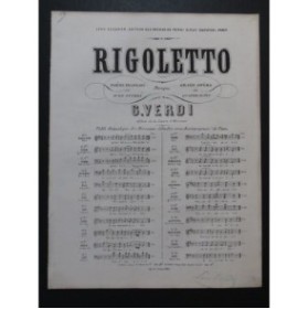VERDI Giuseppe Rigoletto No 9 Chanson Chant Piano ca1880