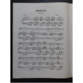 VERDI Giuseppe Rigoletto No 9 Chanson Chant Piano ca1880