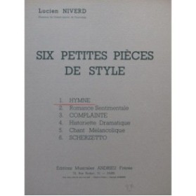 NIVERD Lucien Hymne Saxophone ou Alto Piano 1939