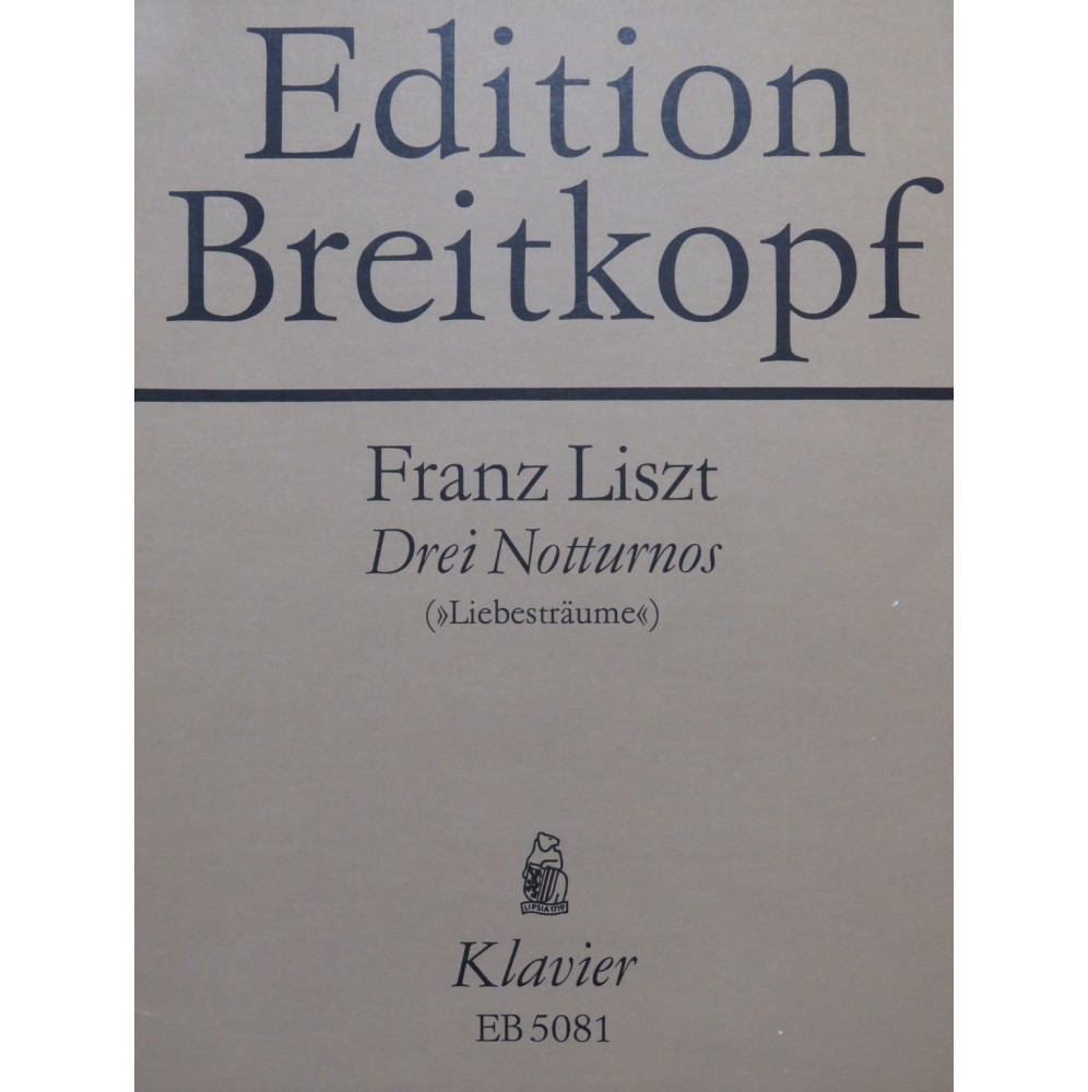LISZT Franz Drei Notturnos 3 Nocturnes Piano