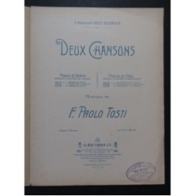 TOSTI F. Paolo Chanson de l'Adieu Chant Piano 1899