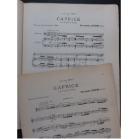LUIGINI Alexandre Caprice Piano Cornet à Pistons 1904