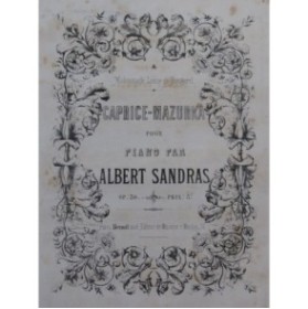 SANDRAS Albert Le Rêve Piano ca1850