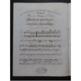 BRUGUIÈRE Édouard Il n'est point d'amours tranquilles Piano Chant ca1830