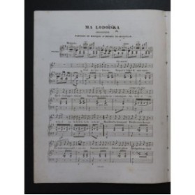 DE BEAUPLAN Amédée Ma Lodoïska Chant Piano ca1830