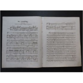 DE BEAUPLAN Amédée Ma Lodoïska Chant Piano ca1830