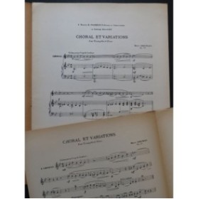 DELMAS Marc Choral et Variations Piano Trompette 1911