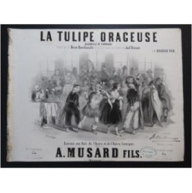 MUSARD Fils A. La Tulipe Orageuse Quadrille Carnaval Piano 4 mains ca1845