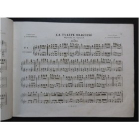 MUSARD Fils A. La Tulipe Orageuse Quadrille Carnaval Piano 4 mains ca1845
