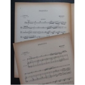 MOZART W. A. Presto Piano Basson 1938