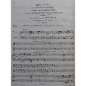 MOZART W. A. Don Juan No 7 Scène Chant Piano ou Harpe ca1800