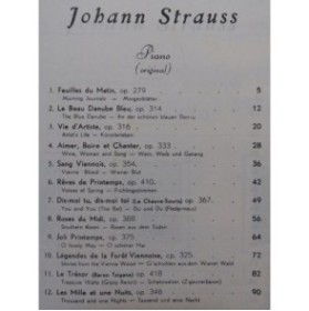 STRAUSS Johann Les plus célèbres Valses Piano