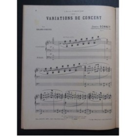 BONNET Joseph Variations de Concert op 1 Orgue 1927