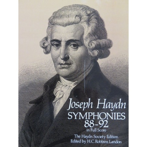 HAYDN Joseph Symphonies 88 à 92 Full score Orchestre