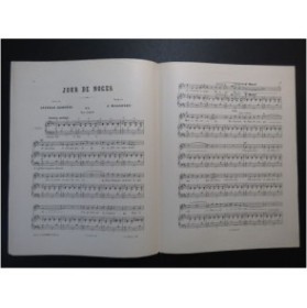MASSENET Jules Jour de Noces Chant Piano 1886