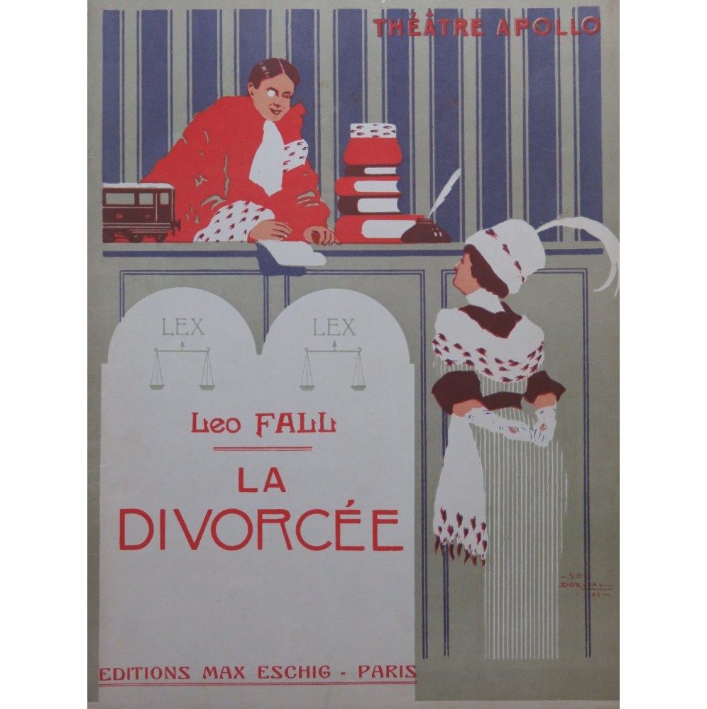 FALL Léo La Divorcée Opérette Chant Piano 1911
