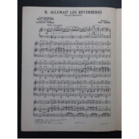 SIMON Nat Il allumait les réverbères Chant Piano 1947