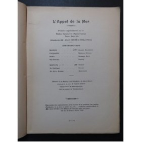 RABAUD Henri L'appel de la mer Opéra Piano Chant 1923