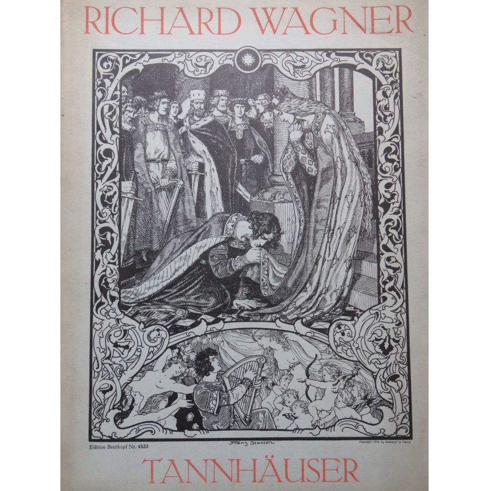WAGNER Richard Tannhäuser Opéra Piano Solo 1914