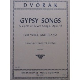 DVORAK Antonin Gypsy songs Chant Piano 1961