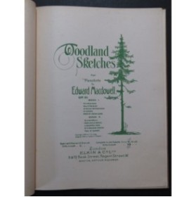 MACDOWELL Edward Woodland Sketches Piano 1899