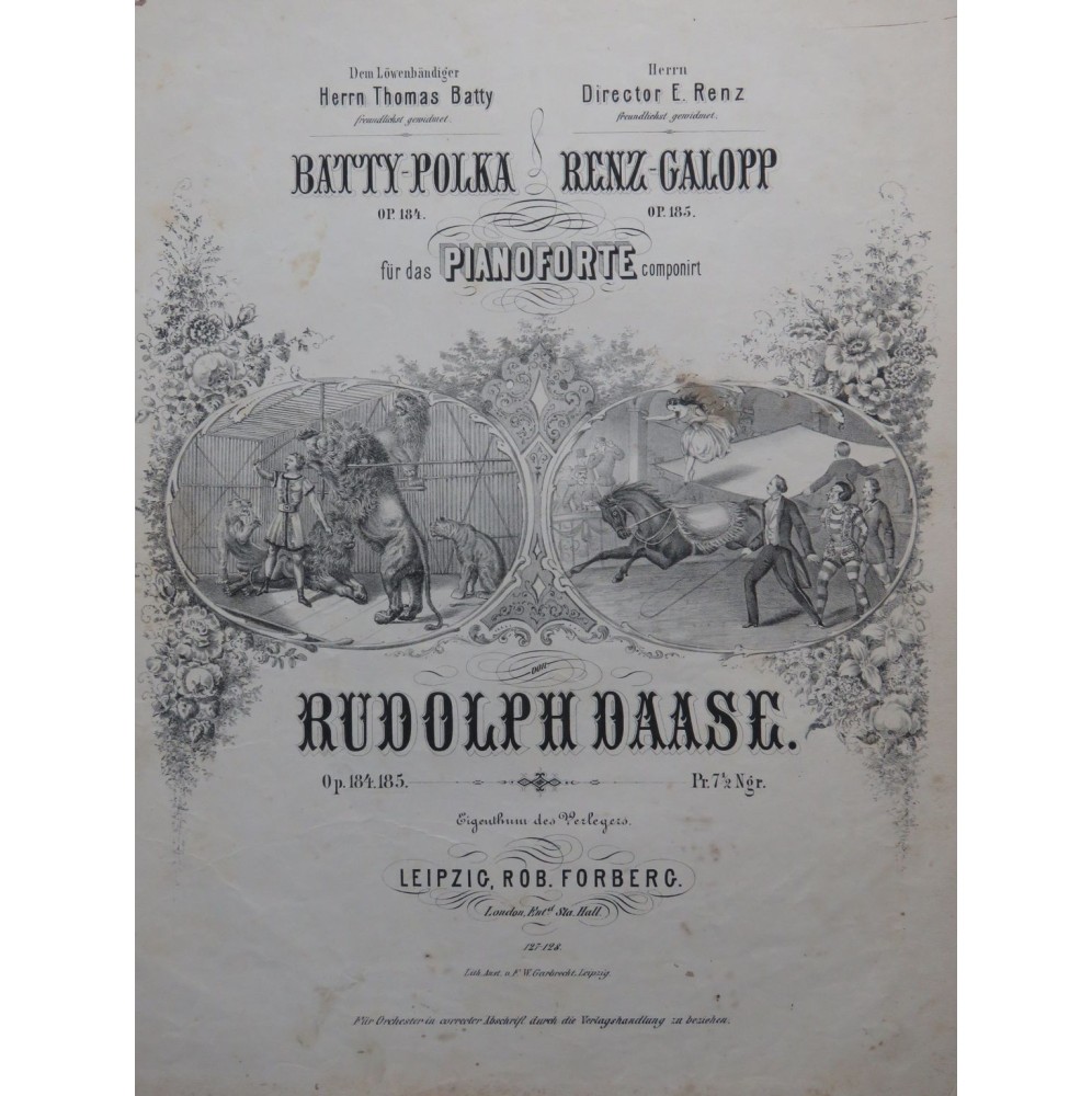 DAASE Rudolph Renz-Galop Piano ca1860