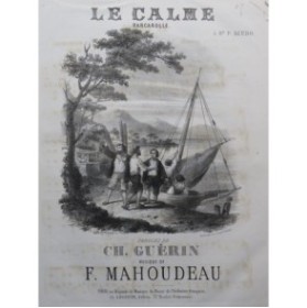 MAHOUDEAU F. Le Calme Chant Piano ca1860