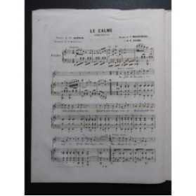 MAHOUDEAU F. Le Calme Chant Piano ca1860