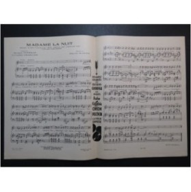 SCOTTO Vincent Madame la nuit Chant Piano 1943