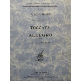 SCHUMANN Robert Toccata Allegro Piano 1964